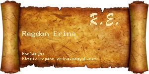 Regdon Erina névjegykártya